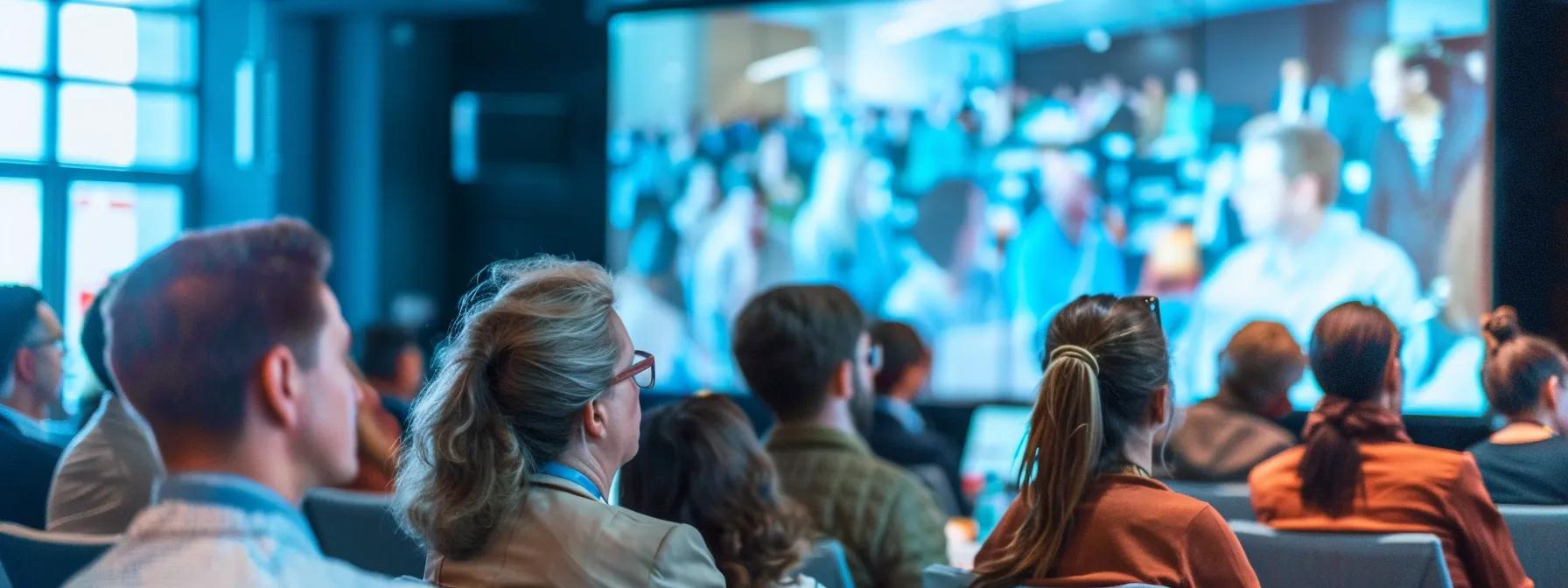 a dynamic panel discussion unfolds in a sleek, modern conference room, with diverse speakers passionately engaging an attentive audience, while vibrant visual aids enhance the presentation's clarity and impact.
